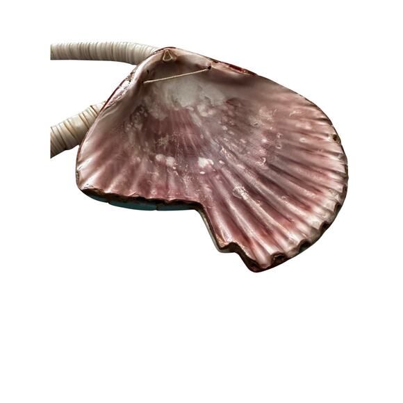 Santo Domingo Shell Festival Necklace with Block Turquoise - Picture 8 of 9